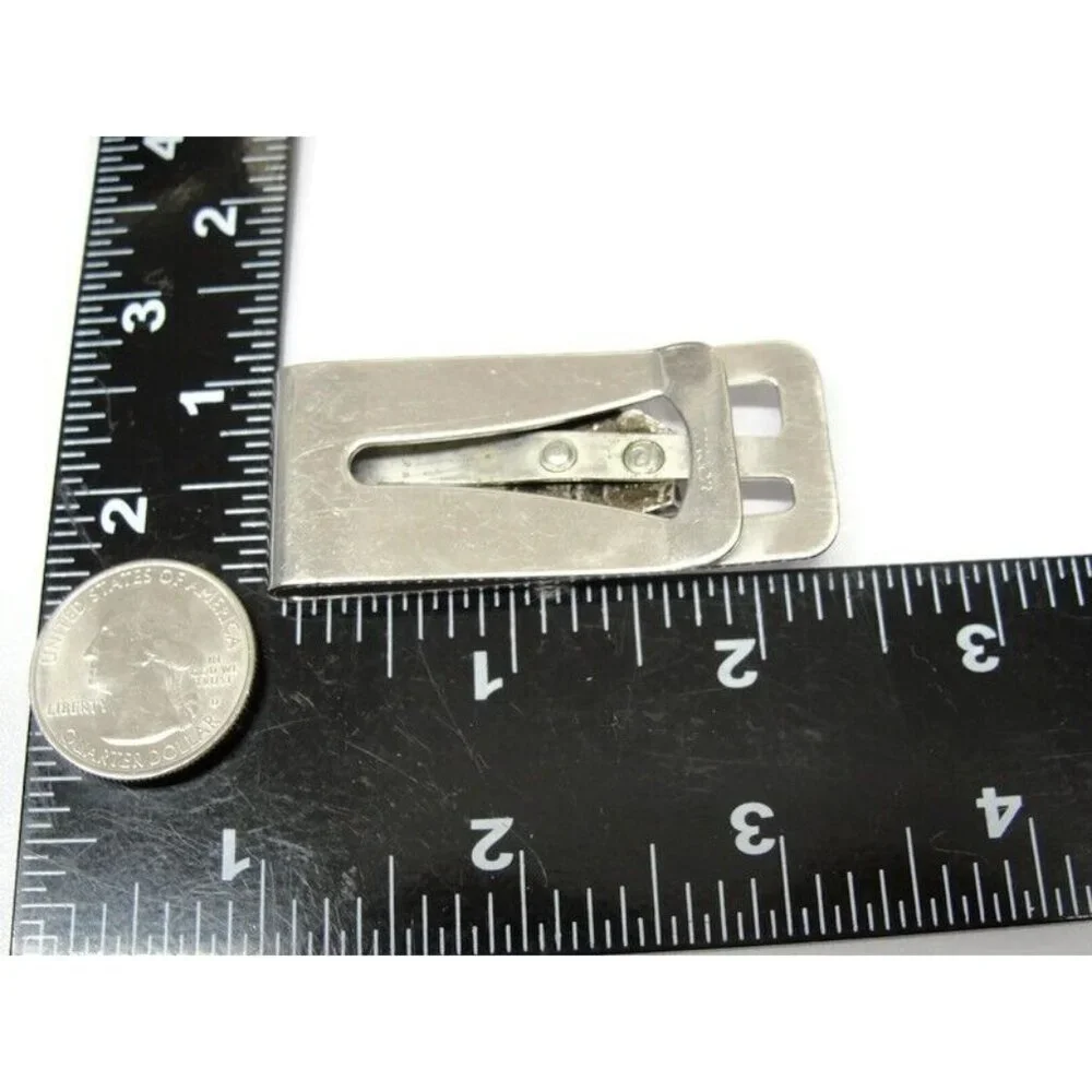 Vintage Streetcar Money Clip Men Wallet ID Credit Card Holder